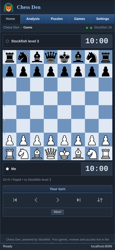 A game on a phone.
